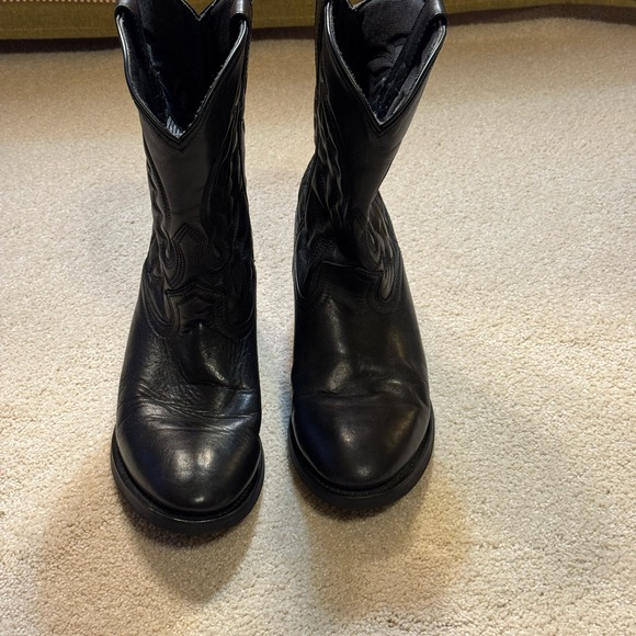 Laredo Men’s 9.5D #67900 Black Upper Leather Cowboy Boots Preowned - Picture 15 of 16